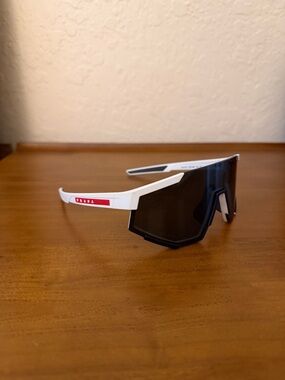 Prada SPS04W TWK-06F 130 3N Shield Sunglasses in Case in white